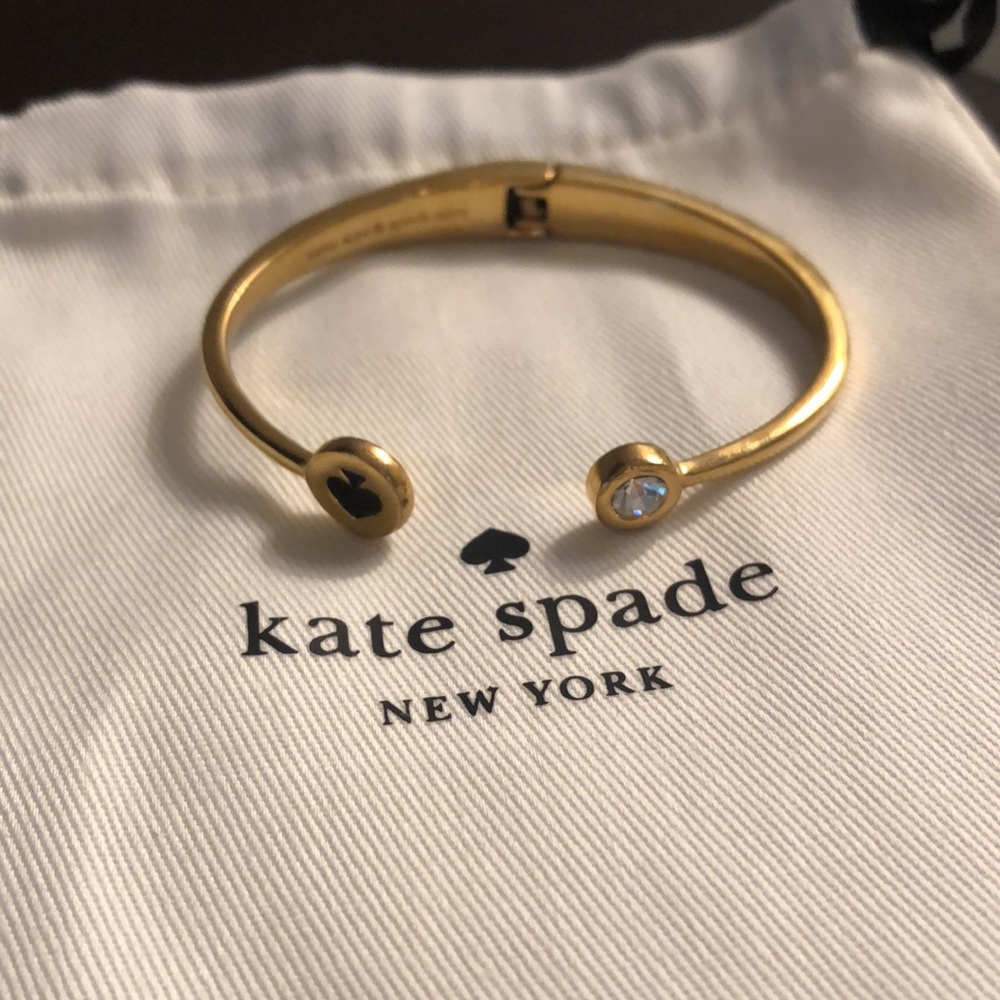 kate spade Gold Tone Open Cuff Bracelet with Crystal Accent